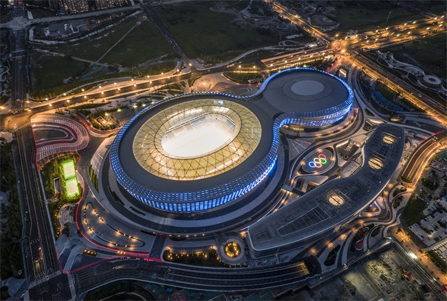 航拍夜景。鳳凰山體育公園供圖