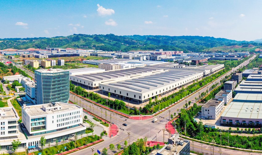 川渝高竹新區航拍圖。廣安市融媒體中心供圖