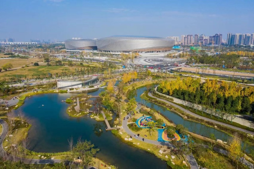 九道堰水生態治理示范段。成都市水務局供圖