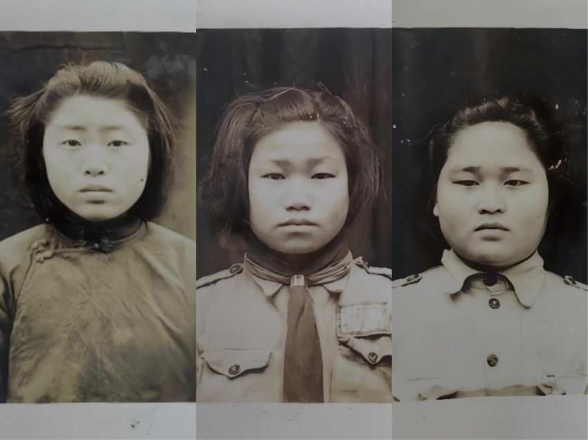 曹達容、李興彬、李興惠3名學生照片。資中縣檔案館供圖