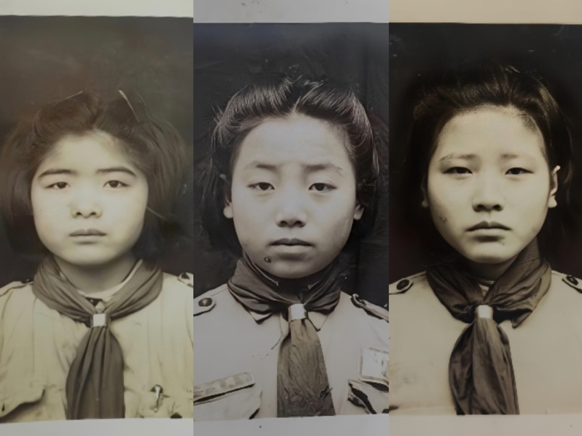 盧崇階、楊俊明、姚仕竹3名學生照片。資中縣檔案館供圖