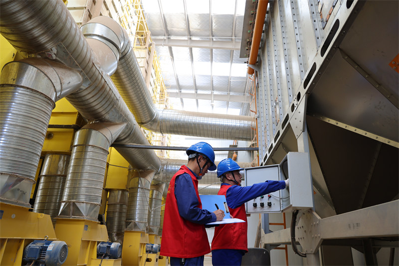 9月8日，國網成都供電公司保電人員到東部新區十萬畝糧食產業園烘干中心，對大型烘干設備電力設施開展安全用電檢查，切實保障秋收期間烘干用電安全穩定。陳昱琪攝
