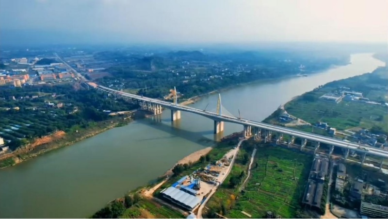 國道318渠縣繞城快速通道工程。農發行四川省達州市分行供圖