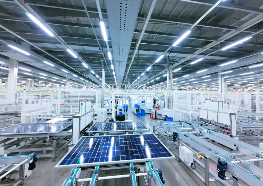 通威高效組件智能制造生產線。主辦方供圖