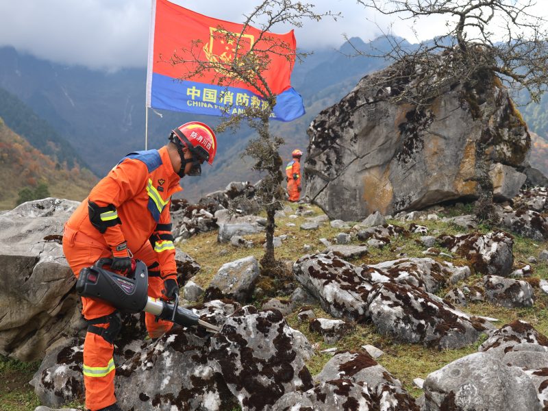 裝備測試現場。冕寧縣消防救援局供圖