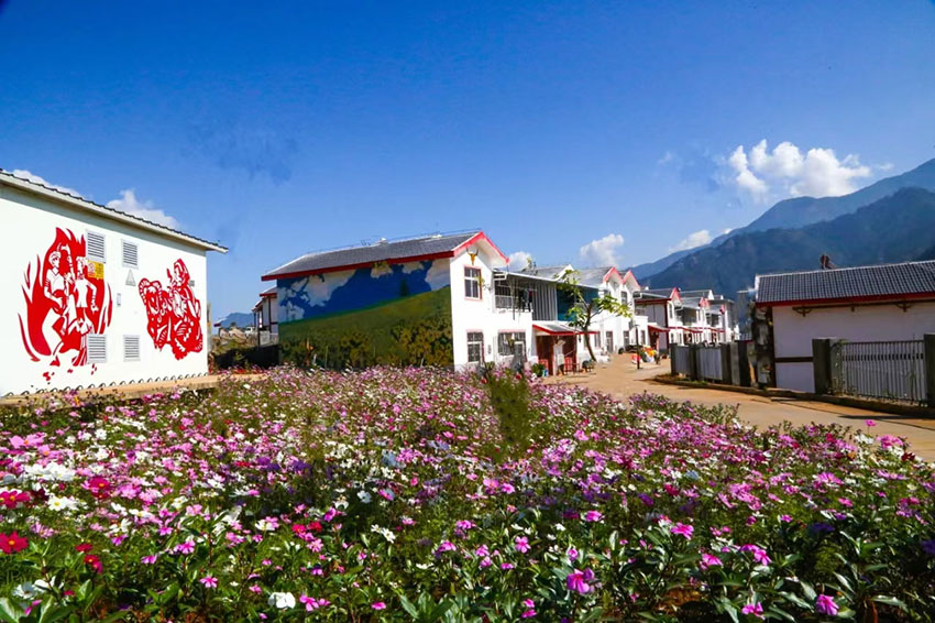 美麗新寨惹人愛。高龍村村委會供圖