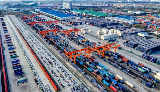 成都鐵路集裝箱中心站。成都國際鐵路港供圖
