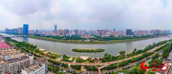 黃河第二大支流——汾河（迎澤區段）兩岸景色新。人民網記者 王帆攝