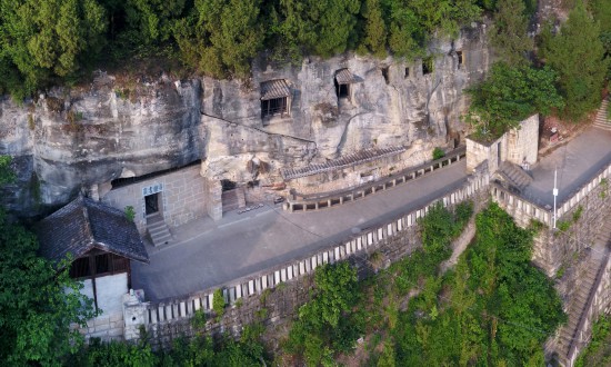尋樂書巖景區外觀。蒼溪縣委宣傳部供圖